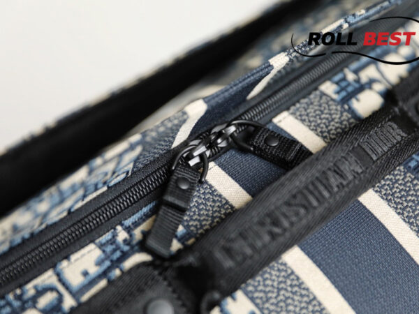 Túi Dior Travel Backpack Blue Dior Oblique Technical Jacquard