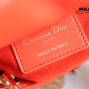 Túi Dior Women Micro Lady Dior Bag Red Cannage Lambskin