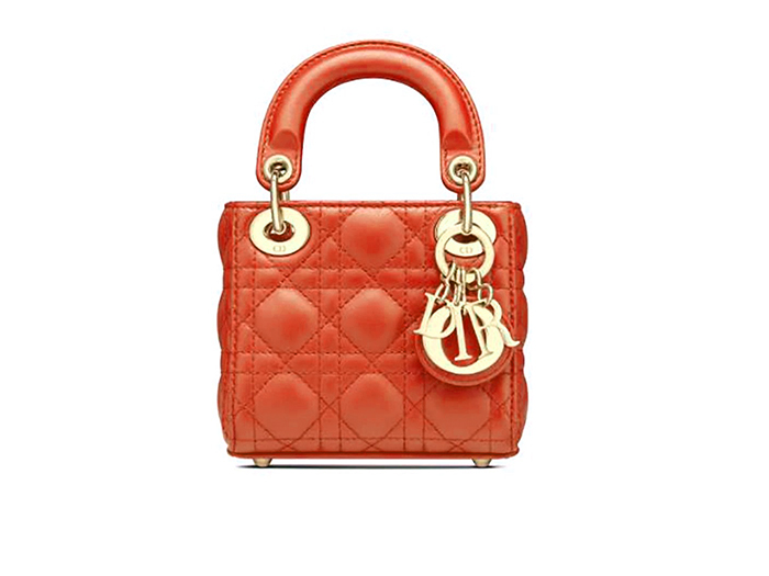 Túi Dior Women Micro Lady Dior Bag Red Cannage Lambskin