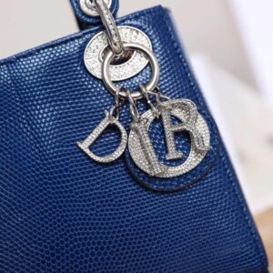 Túi Lady Dior Bag Lizard Skin Royal Blue