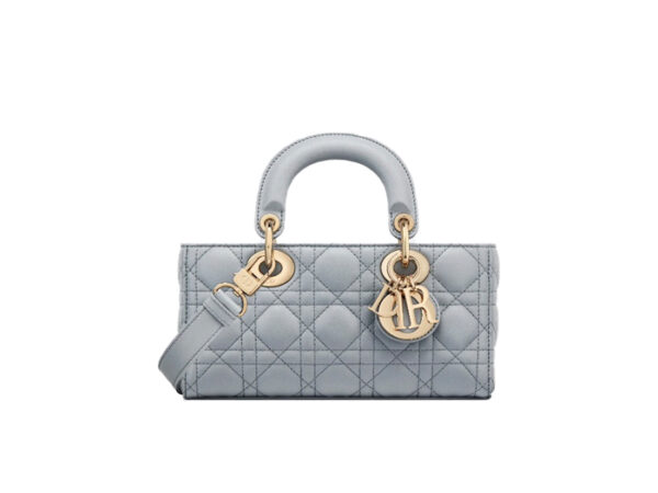 Túi Lady Dior D-Joy Bag Grey Ethereal Lambskin