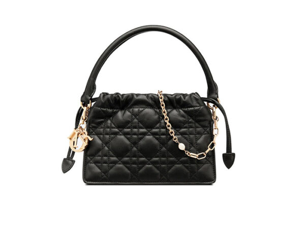 Túi Lady Dior Milly Mini Bag Black Cannage Lambskin