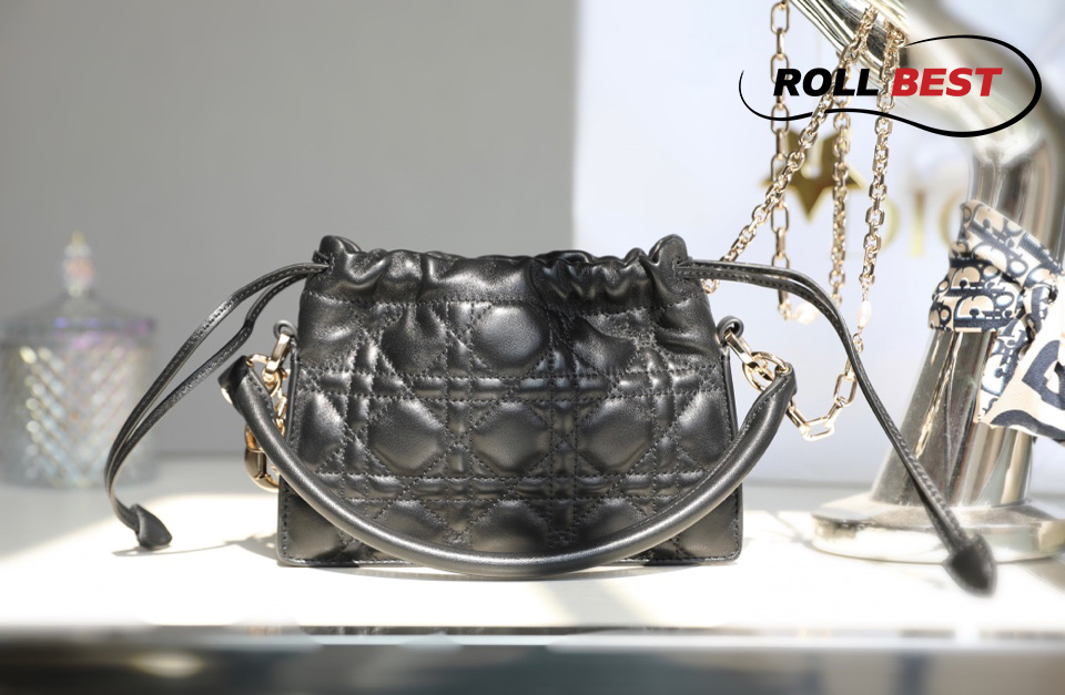 Túi Lady Dior Milly Mini Bag Black Cannage Lambskin 