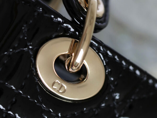 Túi Micro Lady Dior Bag Màu Đen Bóng