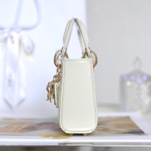Túi Micro Lady Mini Dior Bag Latte Màu Trắng Gold
