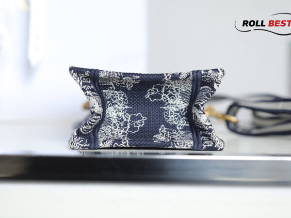 Túi Mini Dior Book Tote Phone Bag Blue Tiger Toile De Jouy Reverse