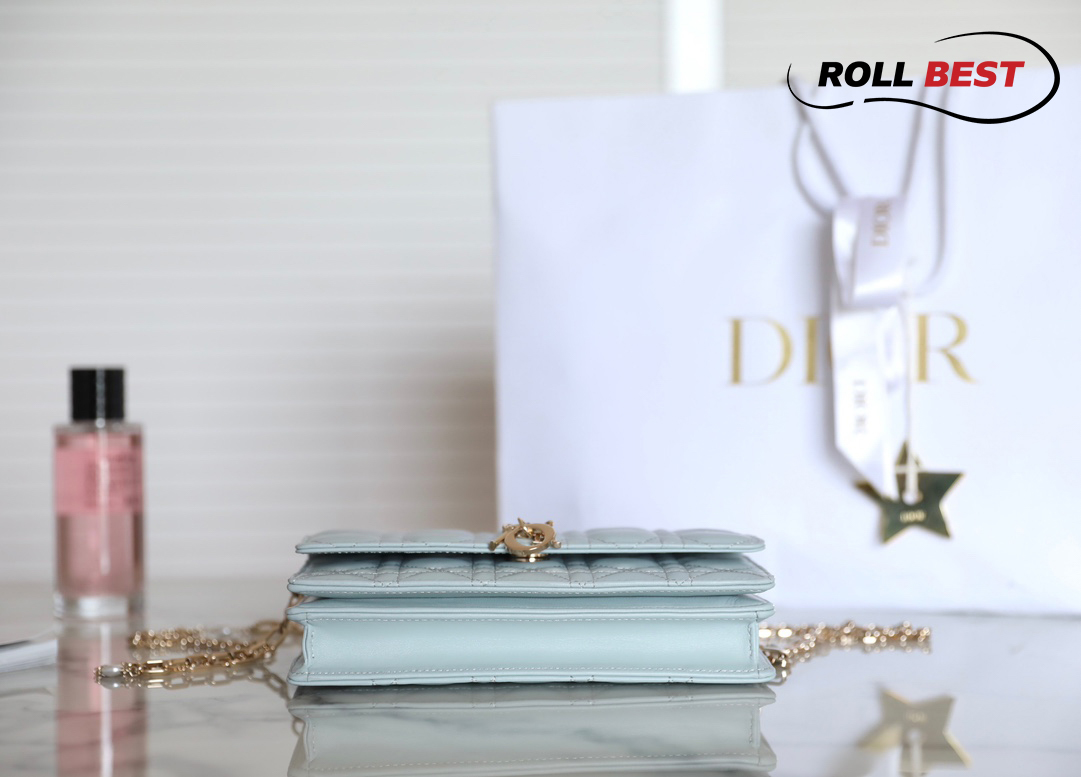 Túi Miss Dior Mini Bag Placid Blue Cannage Lambskin