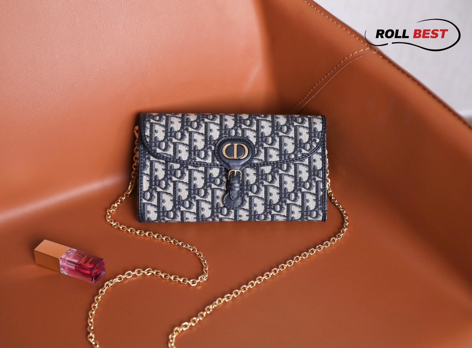 Túi Nữ Dior Bobby East-West Pouch With Chain 'Blue'