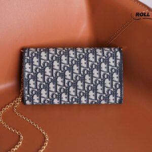 Túi Nữ Dior Bobby East-West Pouch With Chain 'Blue'