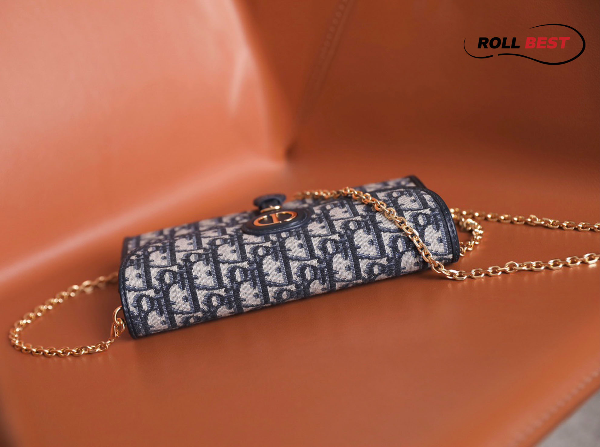 Túi Nữ Dior Bobby East-West Pouch With Chain 'Blue'