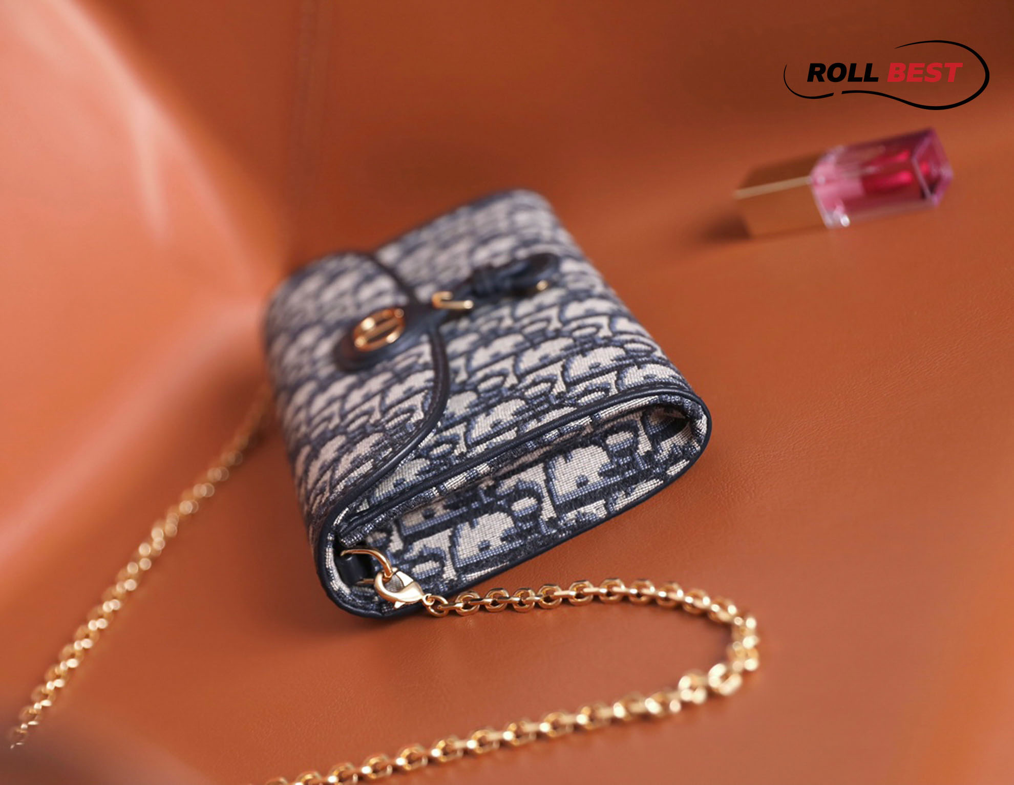 Túi Nữ Dior Bobby East-West Pouch With Chain 'Blue'