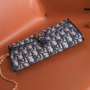 Túi Nữ Dior Bobby East-West Pouch With Chain 'Blue'