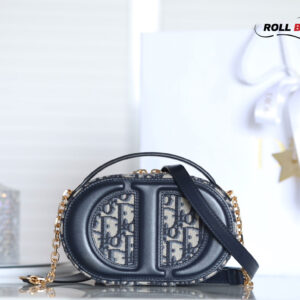 Túi Nữ Dior CD Signature Oval Camera Bag 'Blue Oblique'
