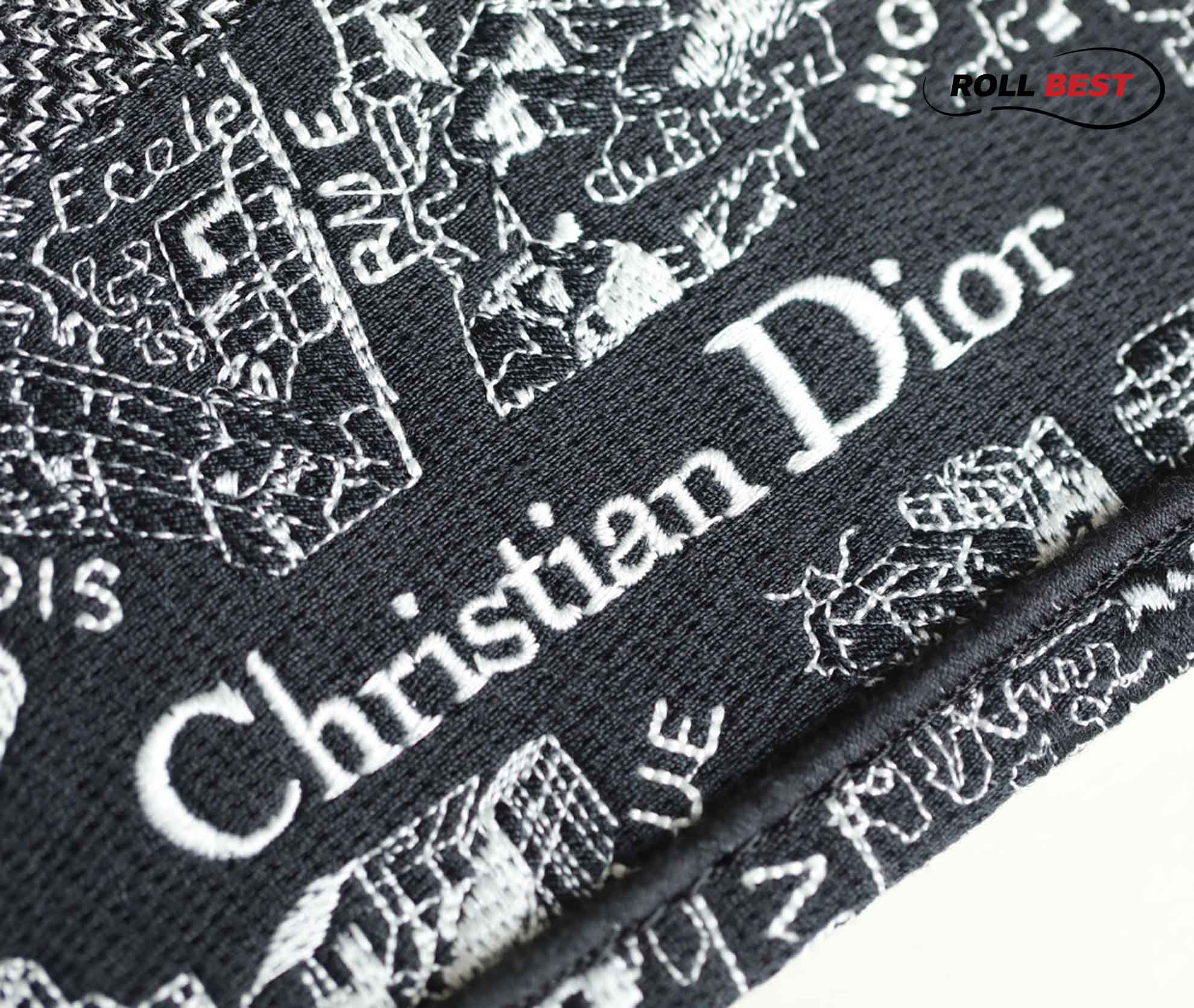 Túi Nữ Dior Medium Book Tote Plan de Paris Embroidery 'Black White'