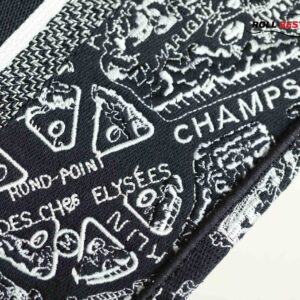 Túi Nữ Dior Medium Book Tote Plan de Paris Embroidery 'Black White'