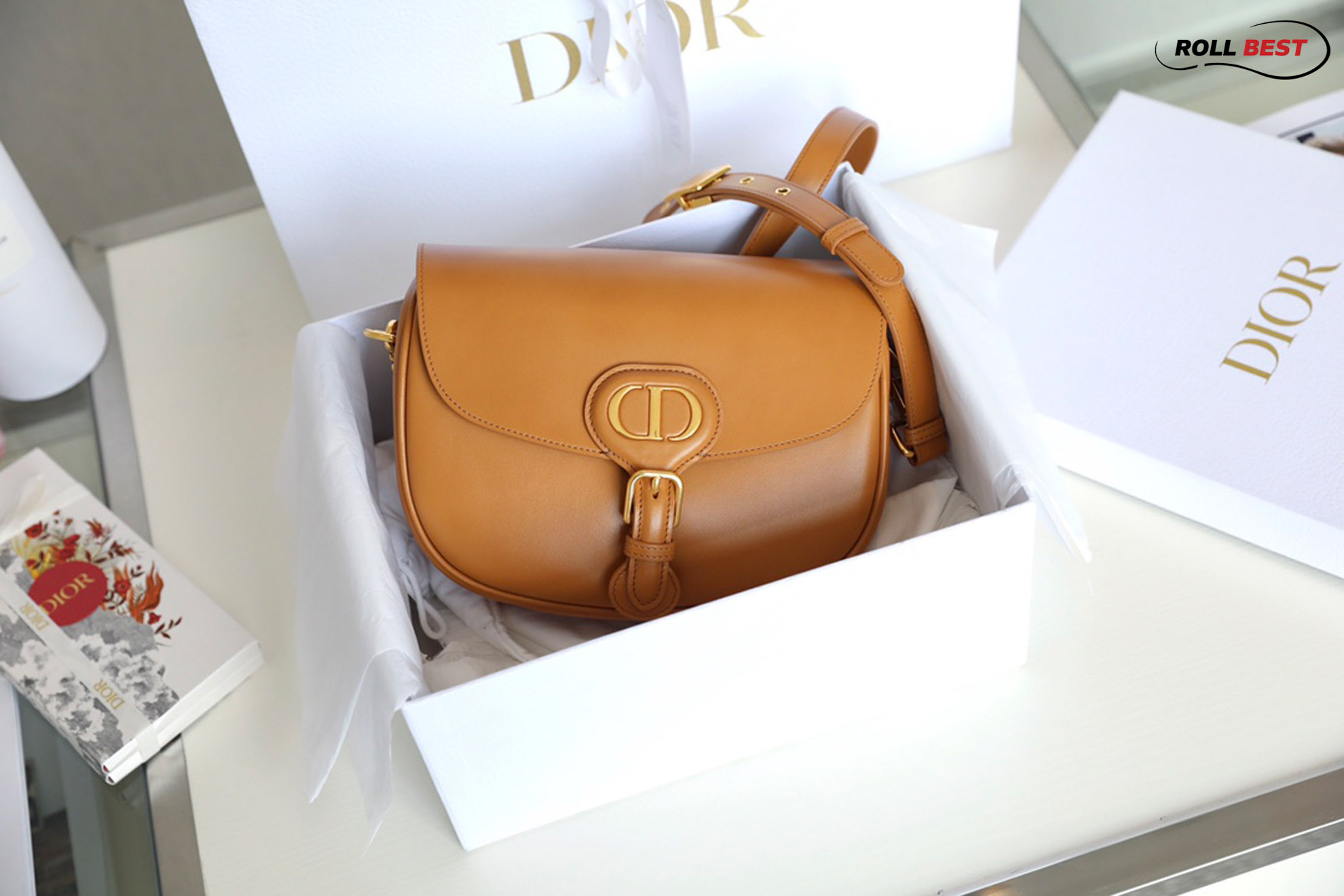 Túi Xách Dior Bobby Bag Orange Brown
