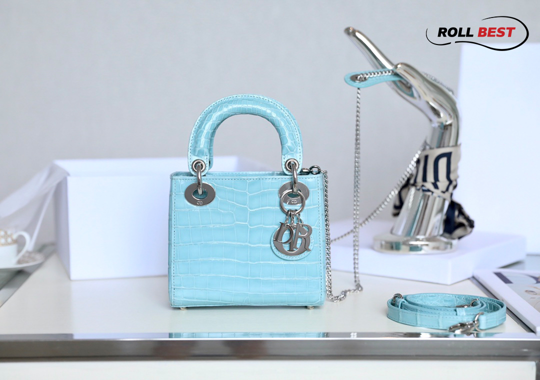 tui-xach-lady-dior-crocodile-blue-mini