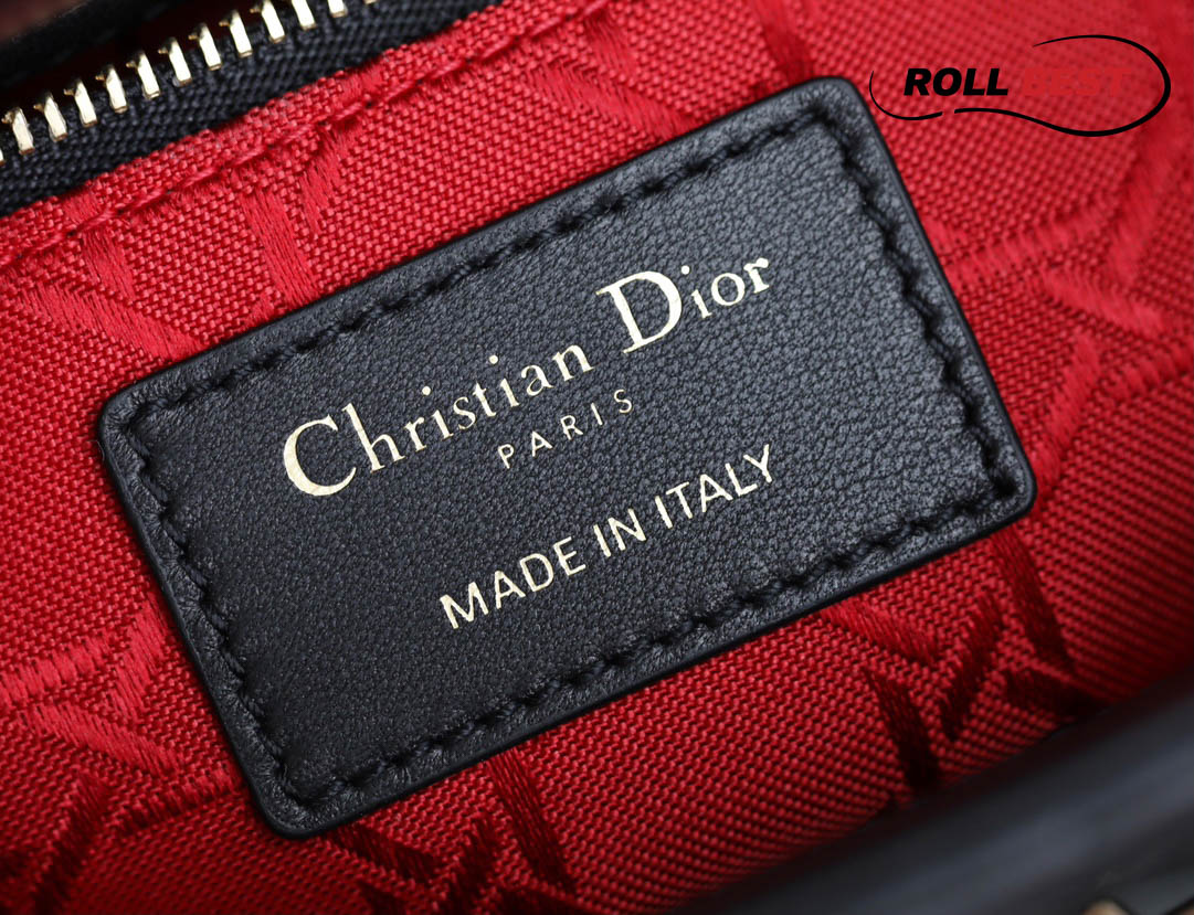 Túi Xách Tay Dior Small Lady Dior My ABCDior Bag Màu Đen