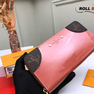 Ví Louis Vuitton Monogram Zippy Venice Long Wallet Patent Leather Pink