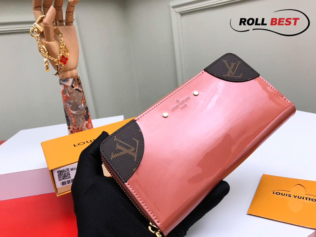 Ví Louis Vuitton Monogram Zippy Venice Long Wallet Patent Leather Pink