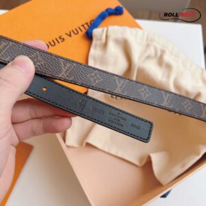 Thẳt Lưng LV Monogam Canvas Nâu Đen Mini Khóa Logo Gold Trái Tym