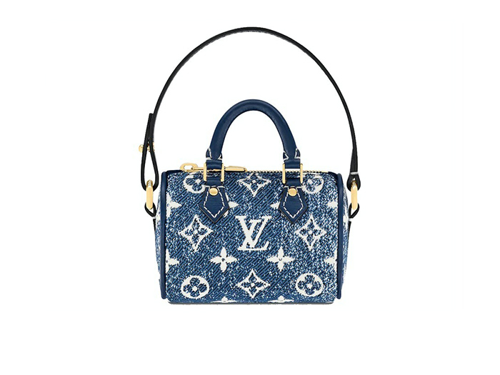 Túi Louis Vuitton Micro Speedy Denim Bag Charm Navy Blue