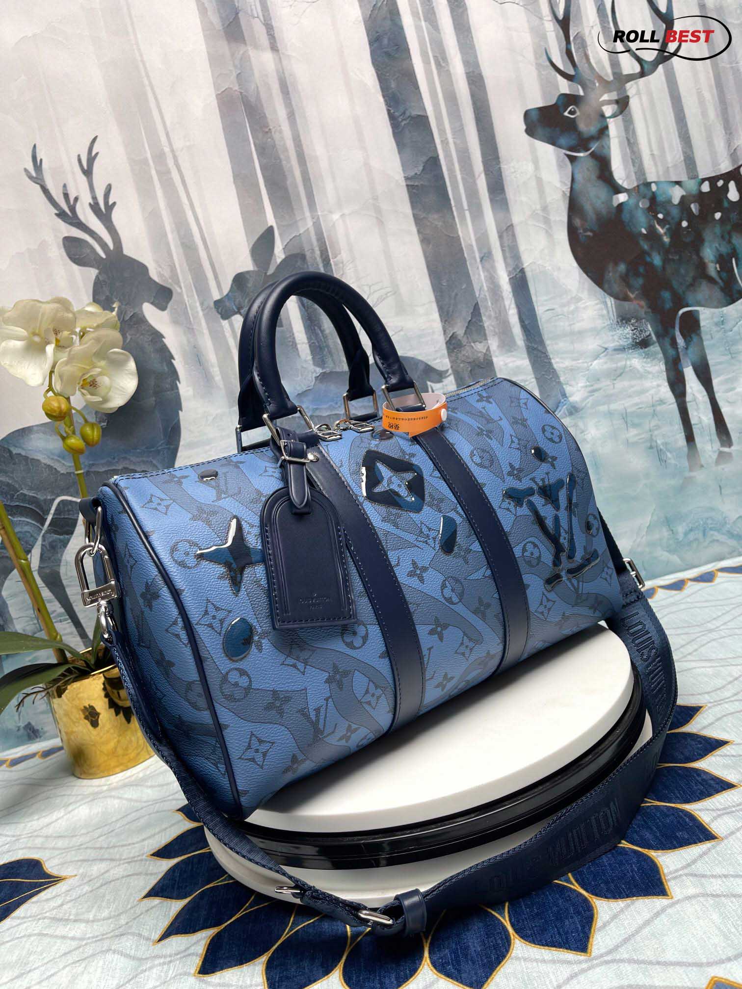 Louis Vuitton Keepall Bandouliere 35 Abyss Blue