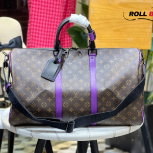 Louis Vuitton Keepall Bandouliere 50 Monogram Macassar Brown Purple