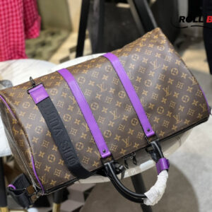 Louis Vuitton Keepall Bandouliere 50 Monogram Macassar Brown Purple