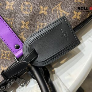 Louis Vuitton Keepall Bandouliere 50 Monogram Macassar Brown Purple