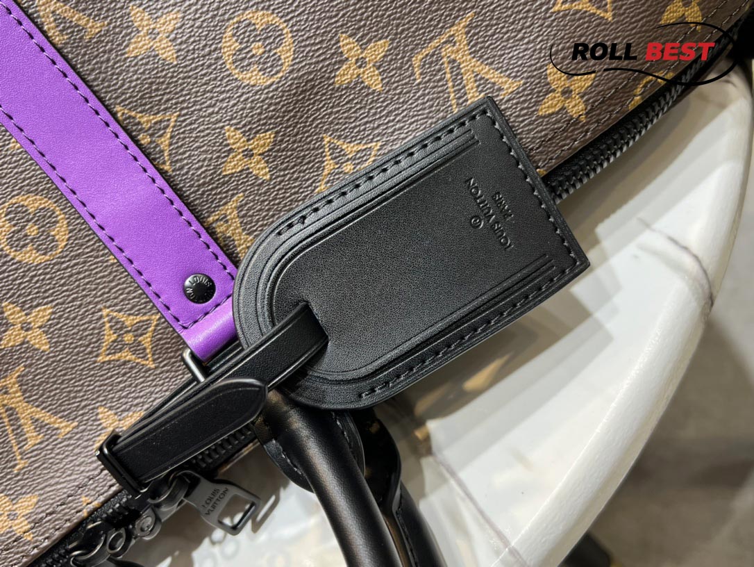 Louis Vuitton Keepall Bandouliere 50 Monogram Macassar Brown Purple