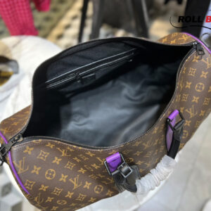 Louis Vuitton Keepall Bandouliere 50 Monogram Macassar Brown Purple