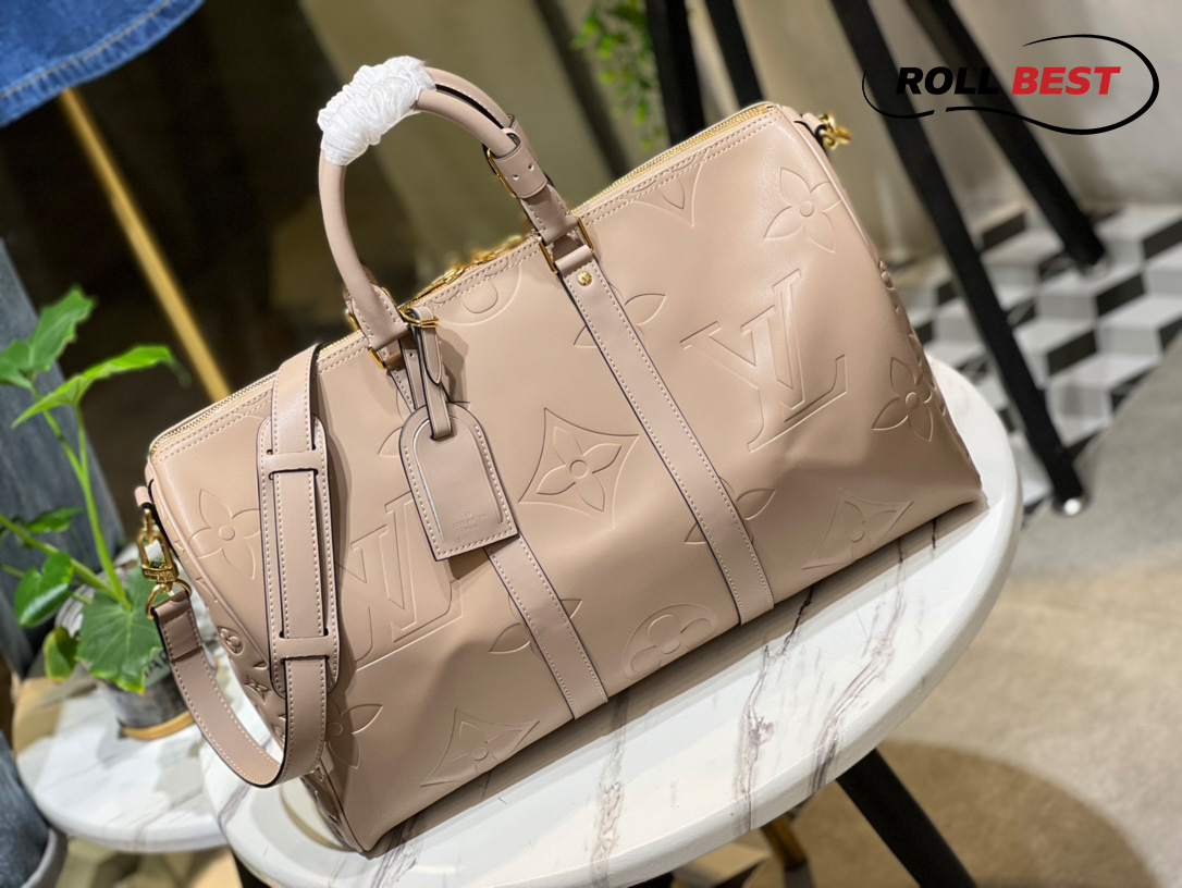 Louis Vuitton Keepall Empreinte 45 Beige