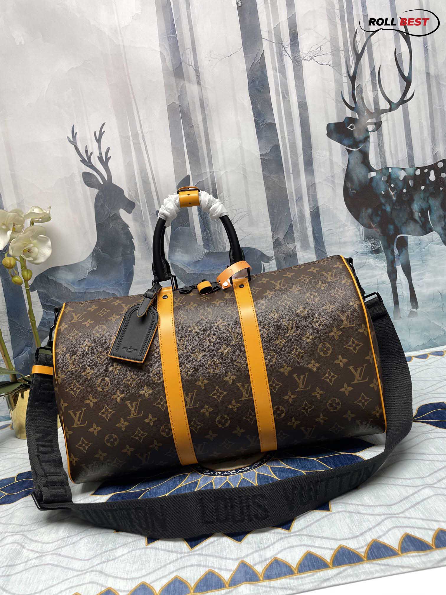 Túi Keepall Bandoulière 45 Monogram Macassar