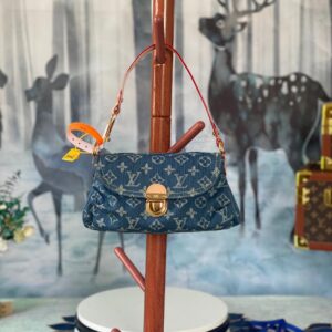 Túi Louis Vuitton Blue Monogram Denim Mini Pleaty Bag