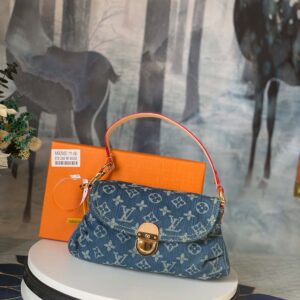 Túi Louis Vuitton Blue Monogram Denim Mini Pleaty Bag