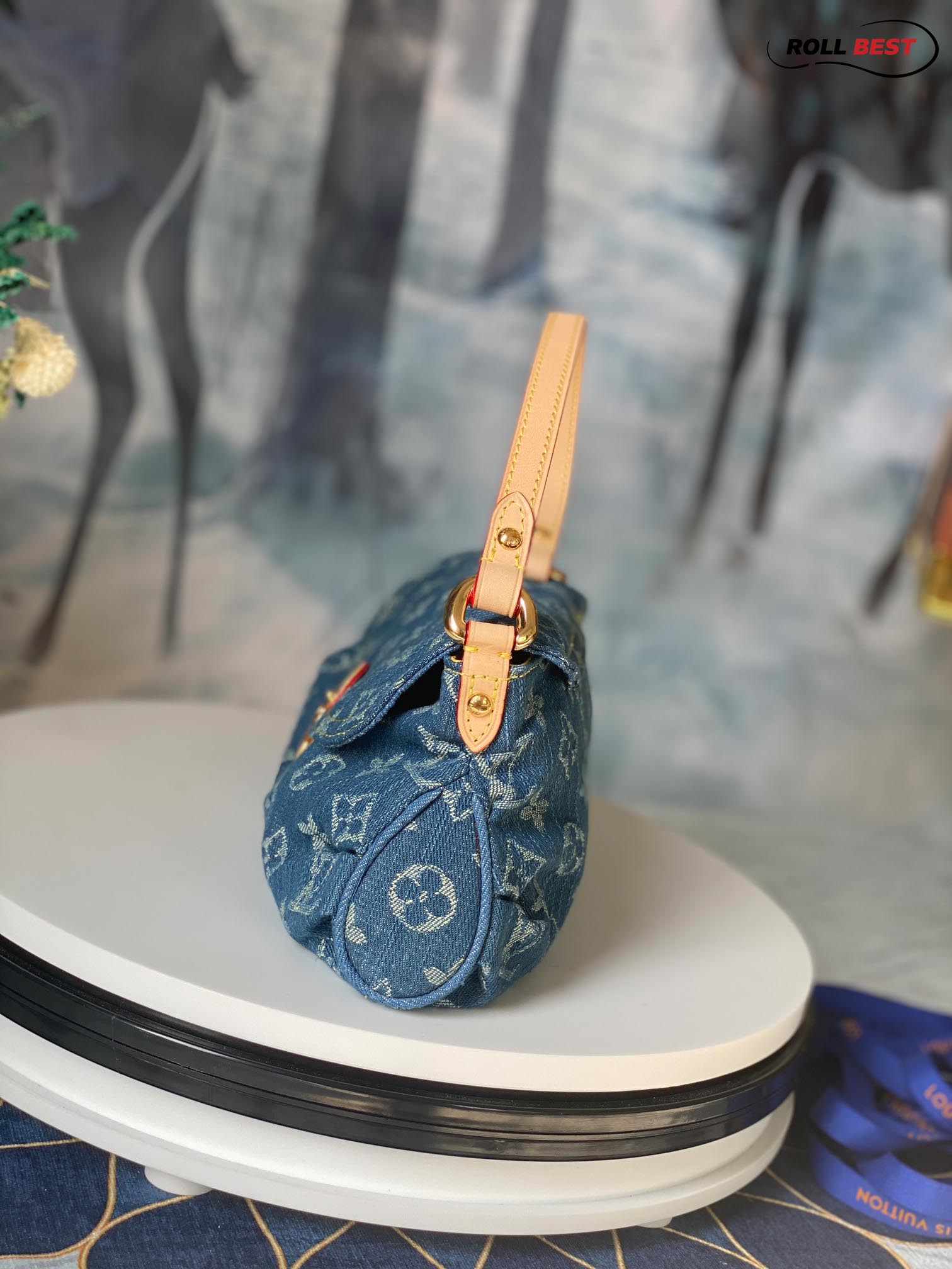 Túi Louis Vuitton Blue Monogram Denim Mini Pleaty Bag