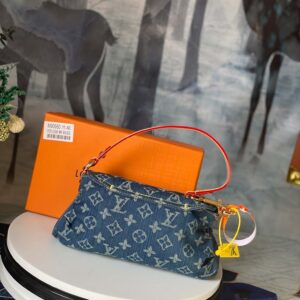 Túi Louis Vuitton Blue Monogram Denim Mini Pleaty Bag