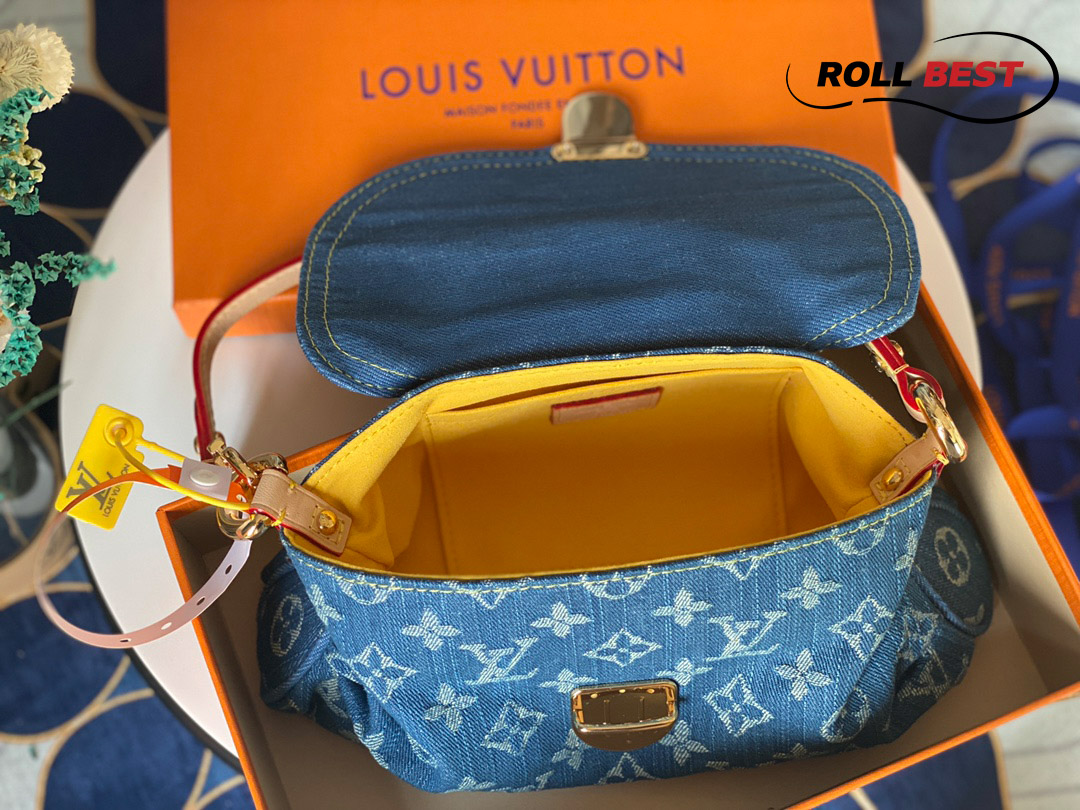 Túi Louis Vuitton Blue Monogram Denim Mini Pleaty Bag