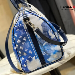 Túi Louis Vuitton Keepall Bandoulière 50 Bag 'Blue'