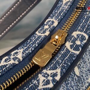 Túi Louis Vuitton Loop Baguette Handbag Denim Jacquard Navy Blue