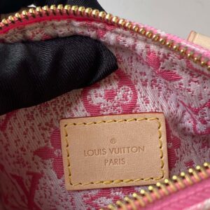Túi Louis Vuitton Nano Speedy Denim Jacquard Pink