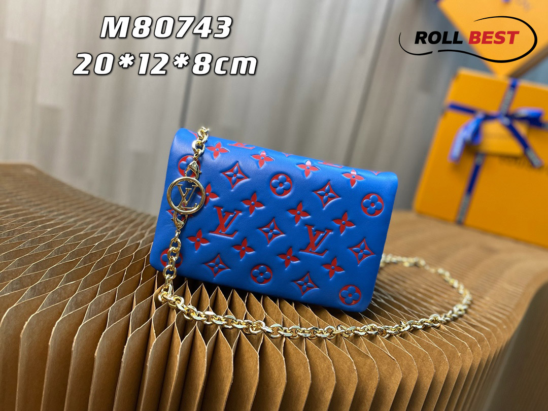 Túi Louis Vuitton Pochette Coussin Blue