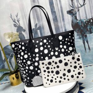 Túi Louis Vuitton x Yk Neverfull Mm Tote Bag ‘Black White Dots’