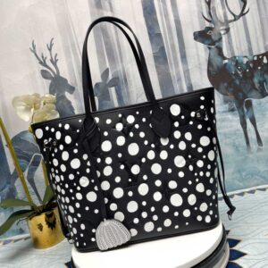 Túi Louis Vuitton x Yk Neverfull Mm Tote Bag ‘Black White Dots’