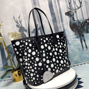 Túi Louis Vuitton x Yk Neverfull Mm Tote Bag ‘Black White Dots’