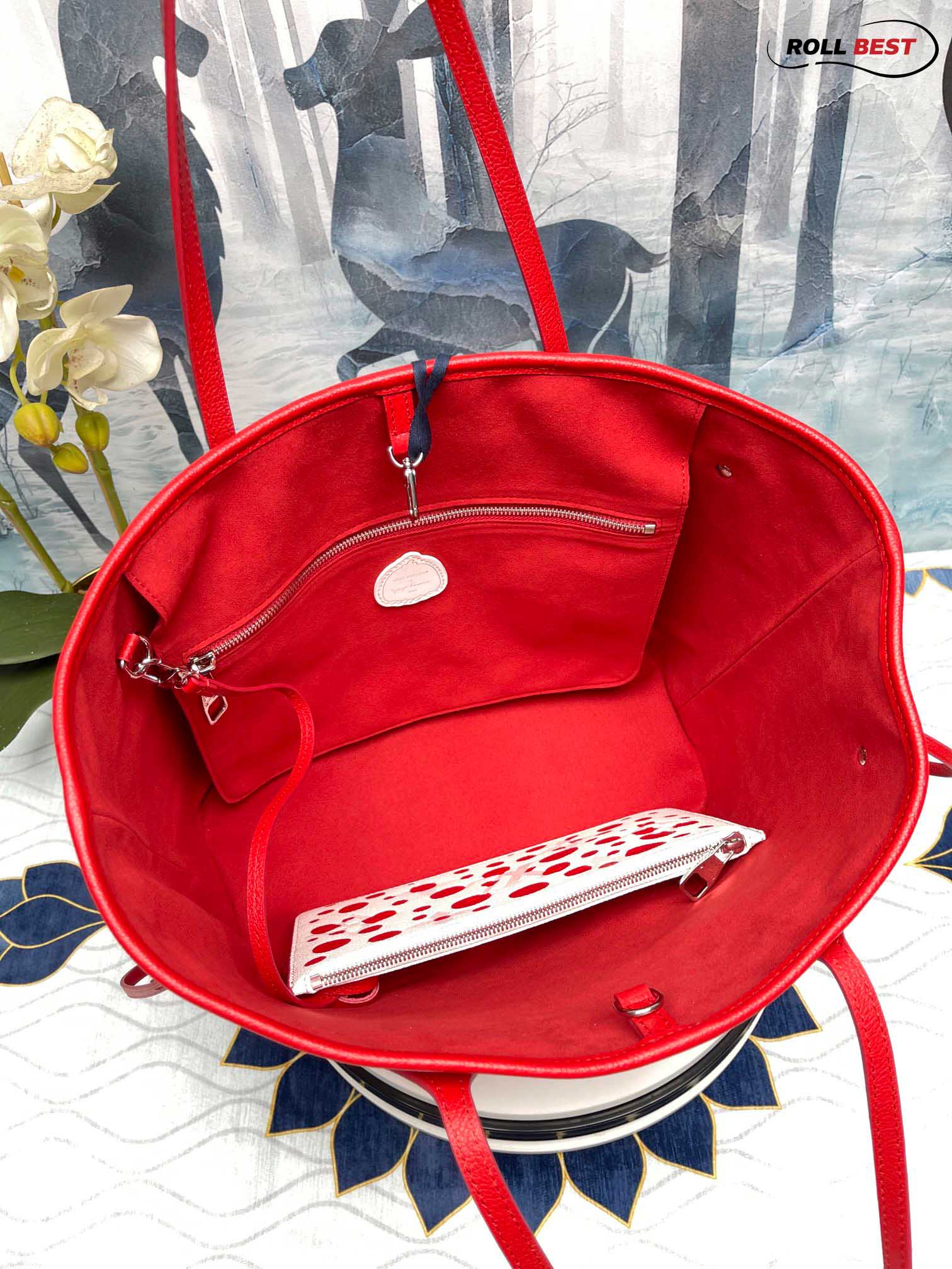 Túi Louis Vuitton x YK Neverfull MM Tote Bag ‘Red White’