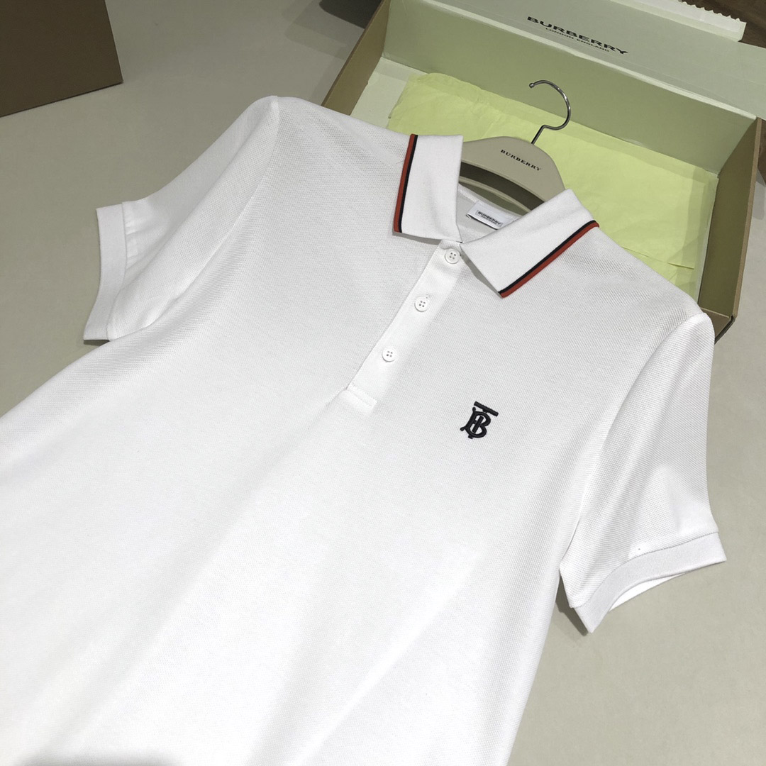 Áo Polo Burberry TB Icon Stripe White