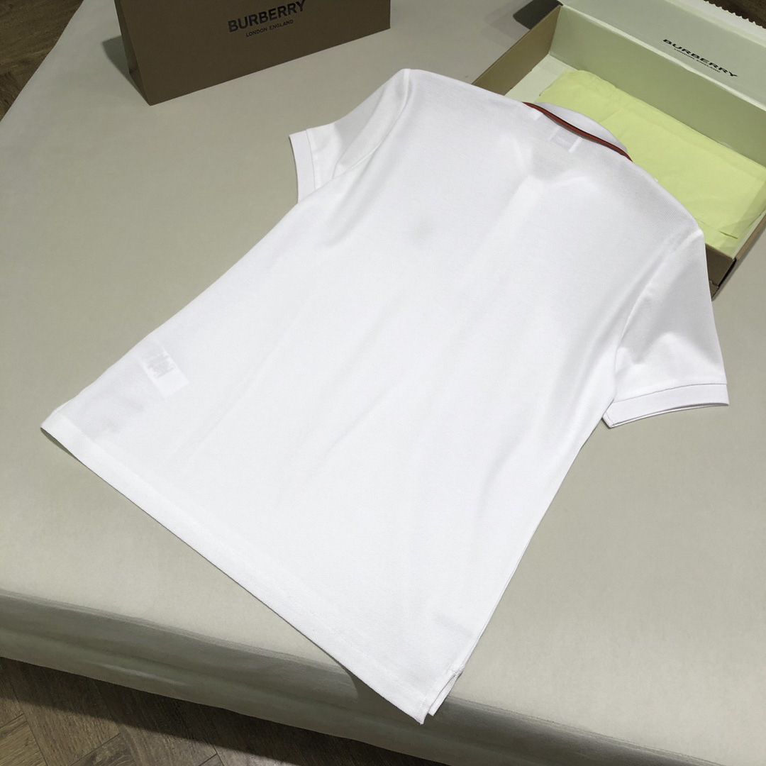 Áo Polo Burberry TB Icon Stripe White