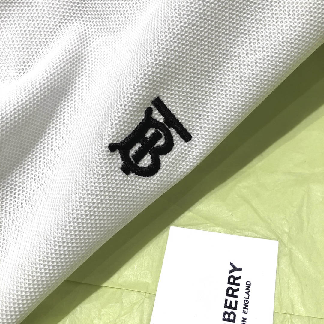 Áo Polo Burberry TB Icon Stripe White